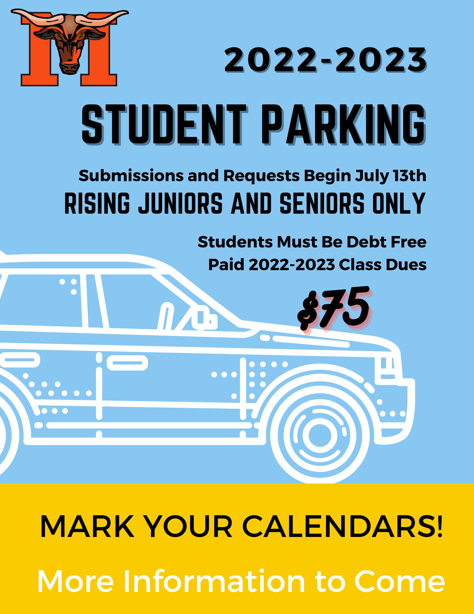Student Parking Graphic
